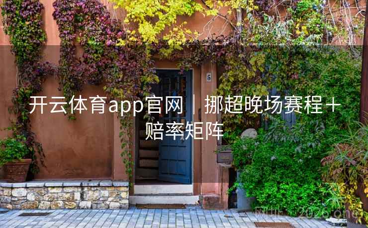 开云体育app官网|挪超晚场赛程+赔率矩阵 第1张 开云体育app官网|挪超晚场赛程+赔率矩阵 第1张