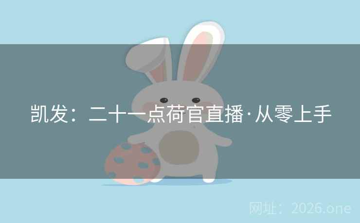 凯发：二十一点荷官直播·从零上手